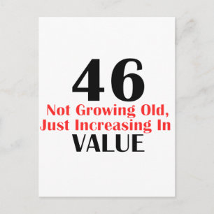 COOL 46 YEARS OLD BIRTHDAY DESIGNS POSTCARD