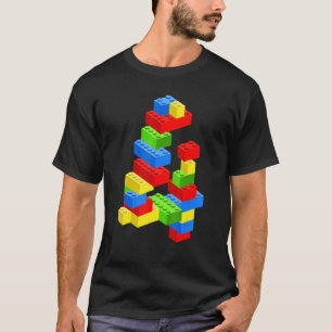 Cool 4th Birthday Building Blocks 4 Years Old Boy T-Shirt
