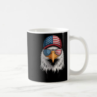 Cool 4th of July Eagle USA Flag Sunglasses Coffee Mug