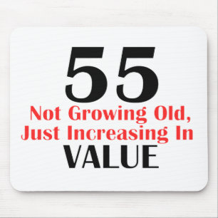 COOL 55 YEARS OLD BIRTHDAY DESIGNS MOUSE MAT
