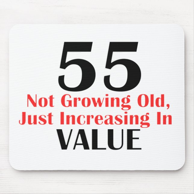 COOL 55 YEARS OLD BIRTHDAY DESIGNS MOUSE MAT (Front)