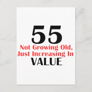 COOL 55 YEARS OLD BIRTHDAY DESIGNS POSTCARD