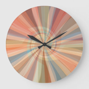 Cool 60s Retro Abstract Kaleidoscope Psychedelic Large Clock