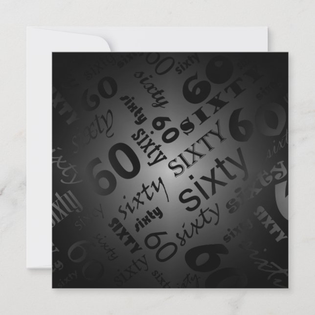 Cool 60th Birthday Party Invitation (Front)