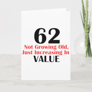 COOL 62 YEARS OLD BIRTHDAY DESIGNS CARD