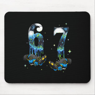Cool 67 Six Seven Meme Soccer Footbyll Drip Boys K Mouse Mat