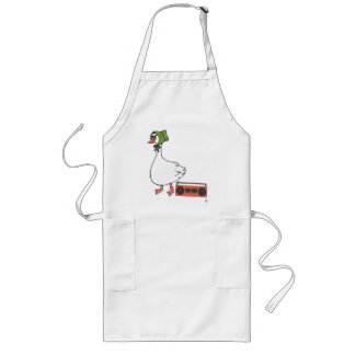 Cool 80s Bonnet Funny Kitchen Goose Cartoon Long Apron