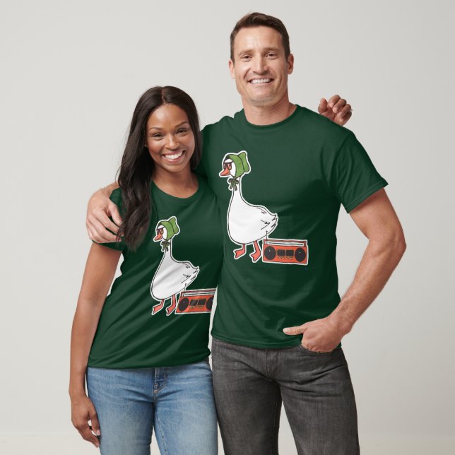 Cool 80s Bonnet Funny Kitchen Goose Cartoon T-Shirt (Unisex)
