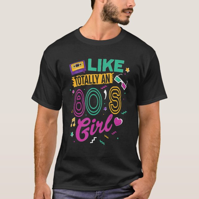 Cool 80's Girl Retro Fashion Throwback Culture Par T-Shirt (Front)