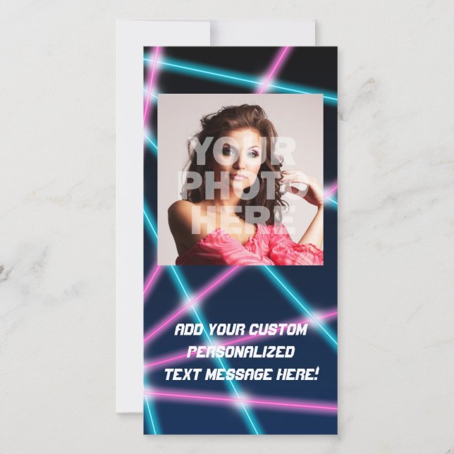 Cool 80s Laser Light Show Background Retro Neon (Front)