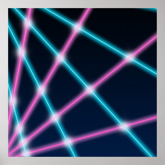Cool 80s Laser School Portrait Backdrop Background Poster