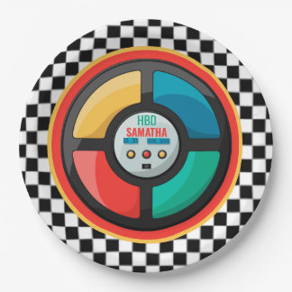 Cool 80's Retro Party Game | Nostalgic Colourful Paper Plate