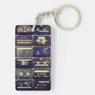 Cool 80s vintage cassette key ring