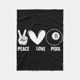 Cool 8 Ball Pool Lover Design For Men Women Billia Fleece Blanket