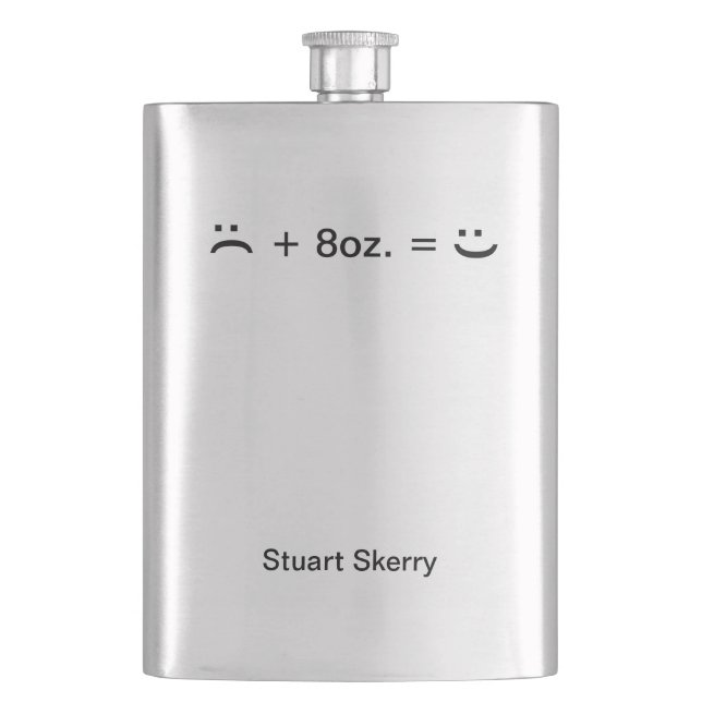 cool :) 8oz. hip flask (Front)