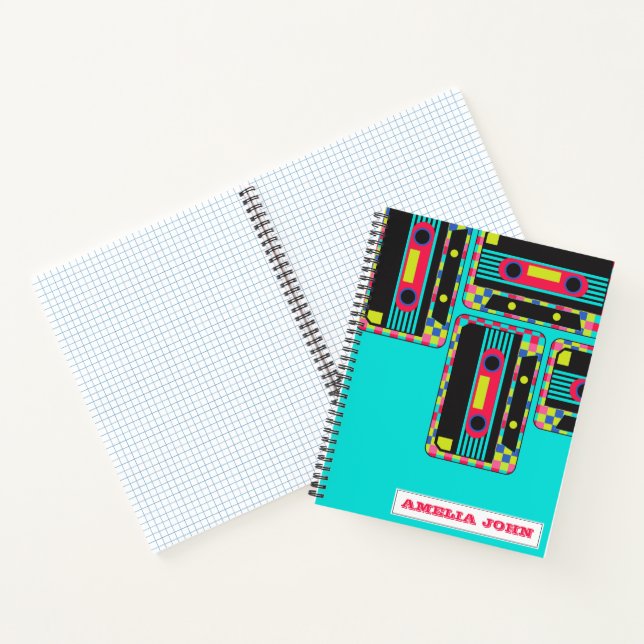 Cool 90s Retro Art Custom  Notebook (Inside)