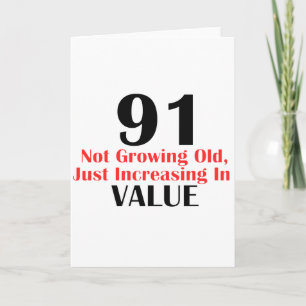 COOL 91 YEARS OLD BIRTHDAY DESIGNS CARD