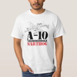 Cool A-10 Thunderbolt Warthog Aircraft Schematic T-Shirt