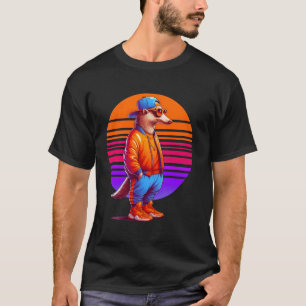 Cool Aardvark Modern Urban Style Sunset Retro Art T-Shirt