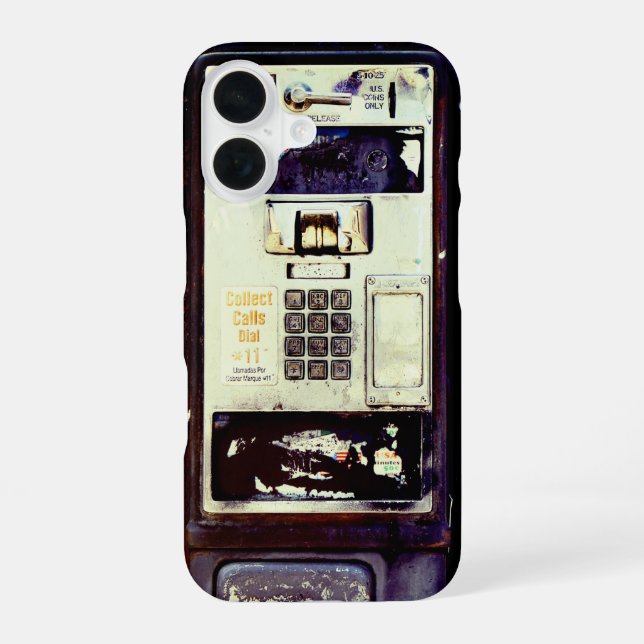 COOL Abandoned Payphone  iPhone 16 Case (Back)