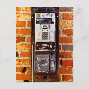 Cool Abandoned Payphone Postcard