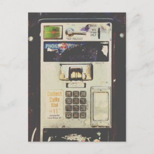 Cool Abandoned Payphone Postcard