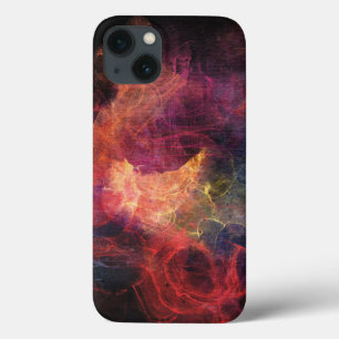 Cool Abstract Art Black Orange Red iPhone 13 Case
