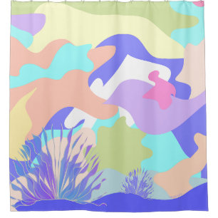 Cool Abstract Art Modern Unique Colourful Shower Curtain