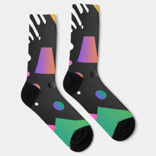 Cool abstract background in gradient multicolor socks