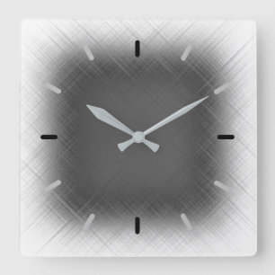 COOL Abstract Black and White Square Wall Clock