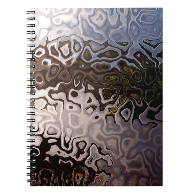 Cool Abstract Brown, Grey Spiral Notebook (Front)