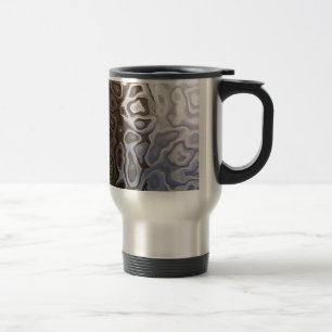 Cool Abstract Brown, Grey, Travel Mug