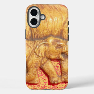 Cool Abstract Colourful Vector Elephant Family Gif iPhone 16 Plus Case