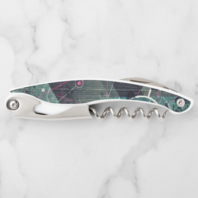 Cool Abstract Digital Graffiti Art Geometic Corkscrew (Front)