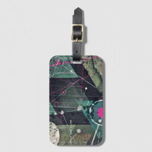 Cool Abstract Digital Graffiti Art Geometic Luggage Tag