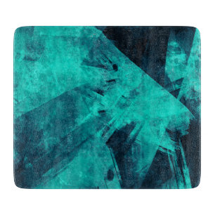 Cool Abstract Jagged Blue Art Cutting Board