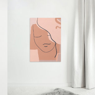 cool abstract line art face  poster