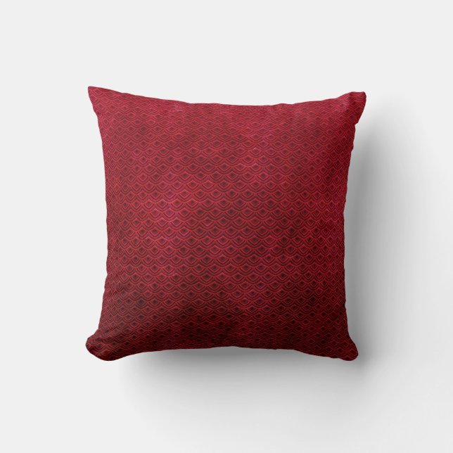 Cool  abstract  oriental red scale pattern  pillow (Front)