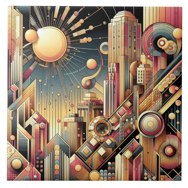 Cool abstract pattern lovers  tile (Front)