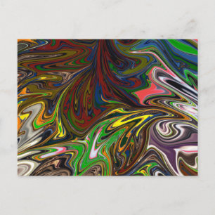 Cool abstract pattern postcard