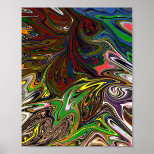 Cool abstract pattern poster