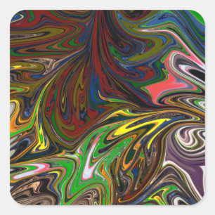 Cool abstract pattern square sticker