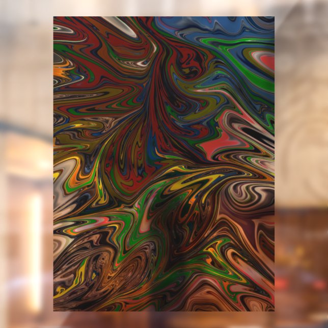 Cool abstract pattern window cling (Sheet 2)