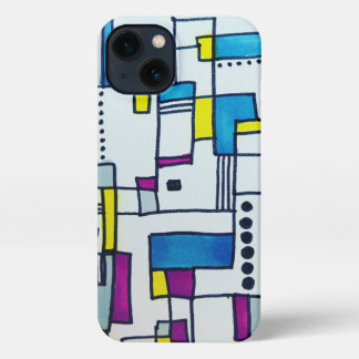 Cool Abstract Polka Dot Blocks  iPhone 13 Case