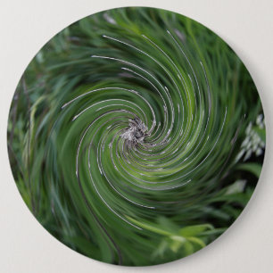 Cool Abstract Retro Chartreuse Green Floral Swirl 6 Cm Round Badge