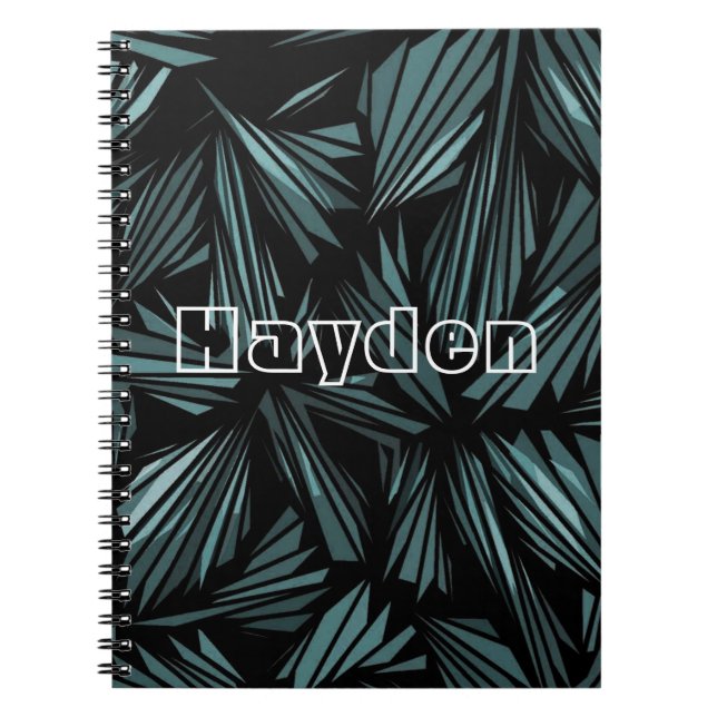 Cool Abstract Shattered Glass Personalised Notebook (Front)