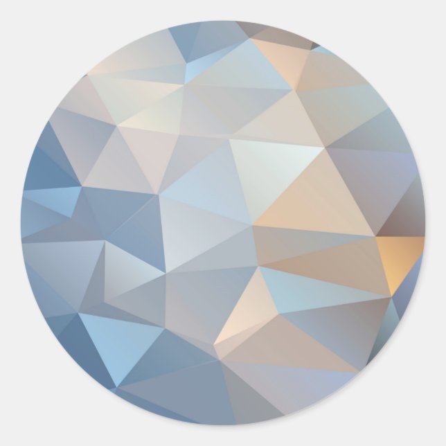 Cool Abstract Triangle Pattern Classic Round Sticker (Front)