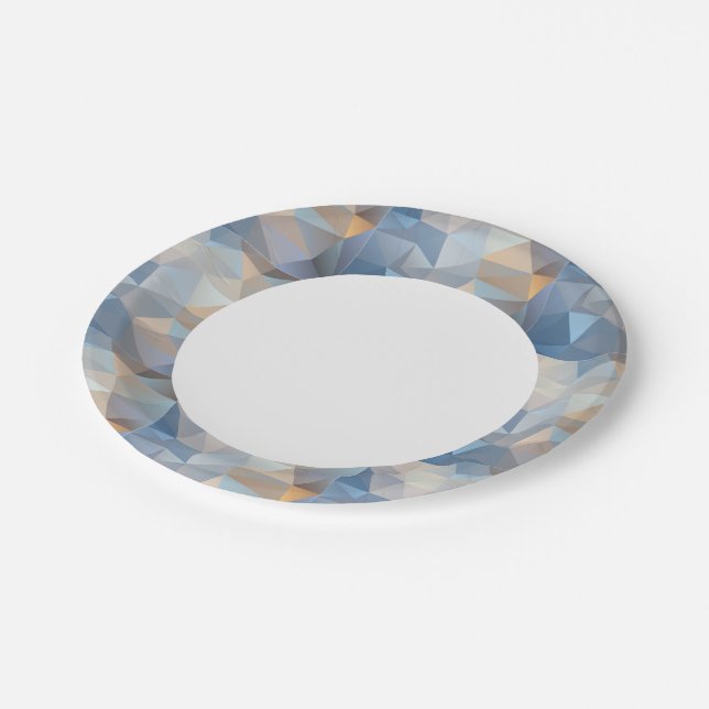 Cool Abstract Triangle Pattern Paper Plate (Angled)