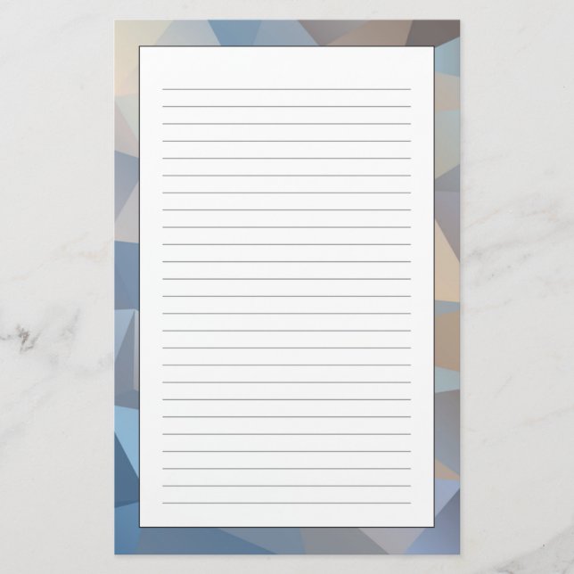 Cool Abstract Triangle Pattern Stationery (Front)