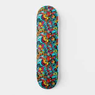 Cool Abstract Urban Street Art Wide Skateboard